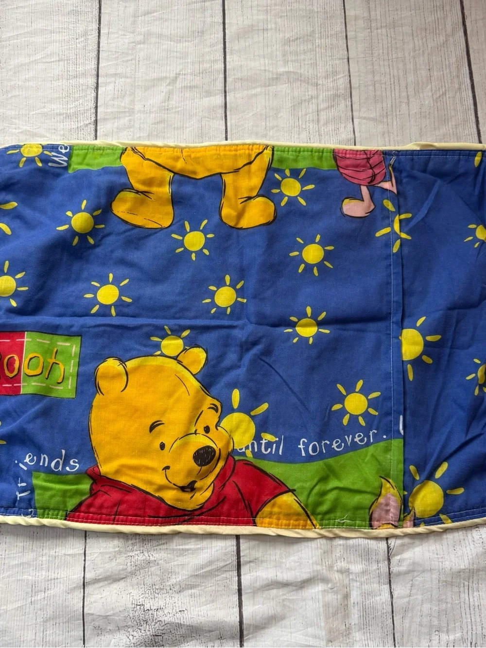 Vintage Disney Winnie the Pooh + Piglet zipper pillow case